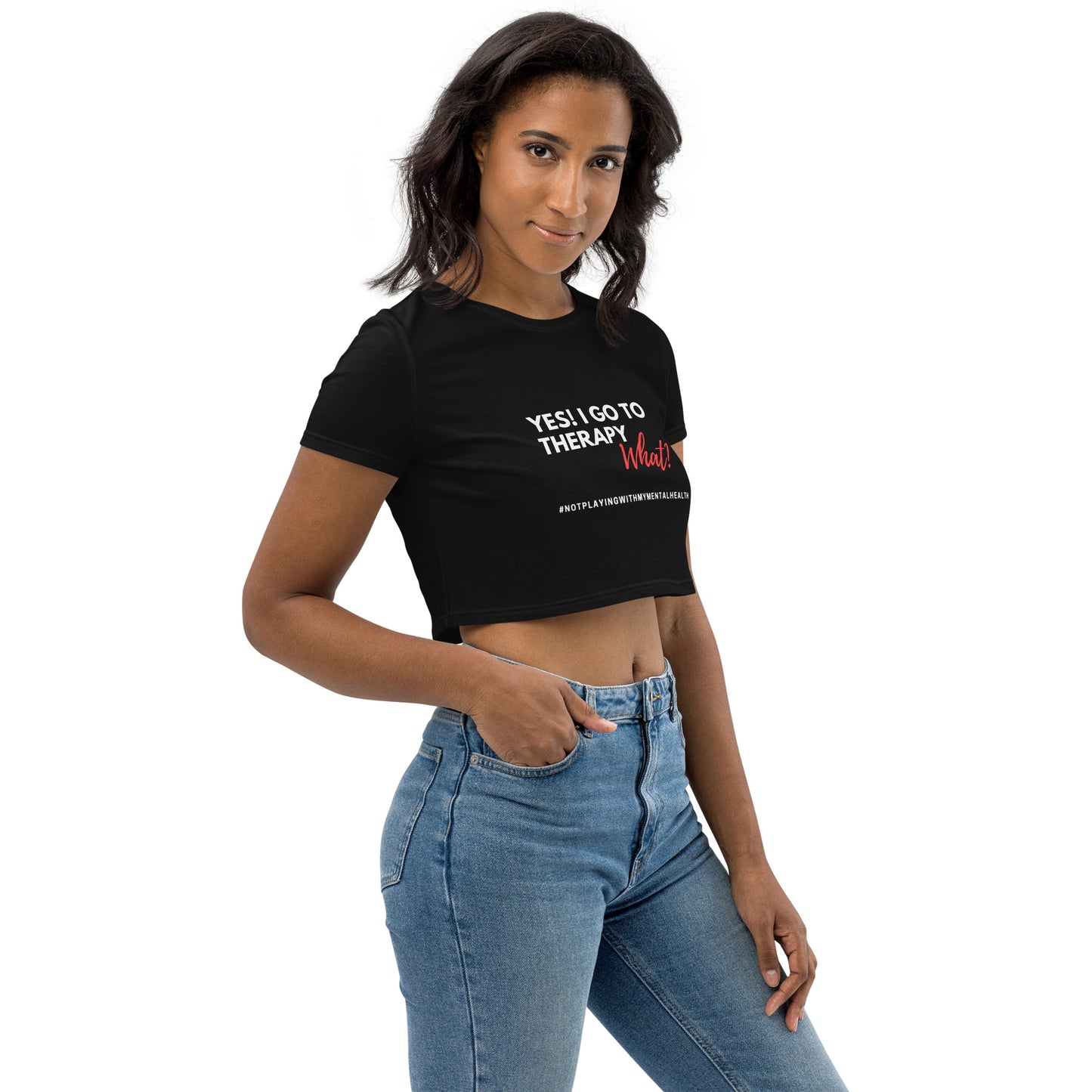 I Go to Therapy Crop Top